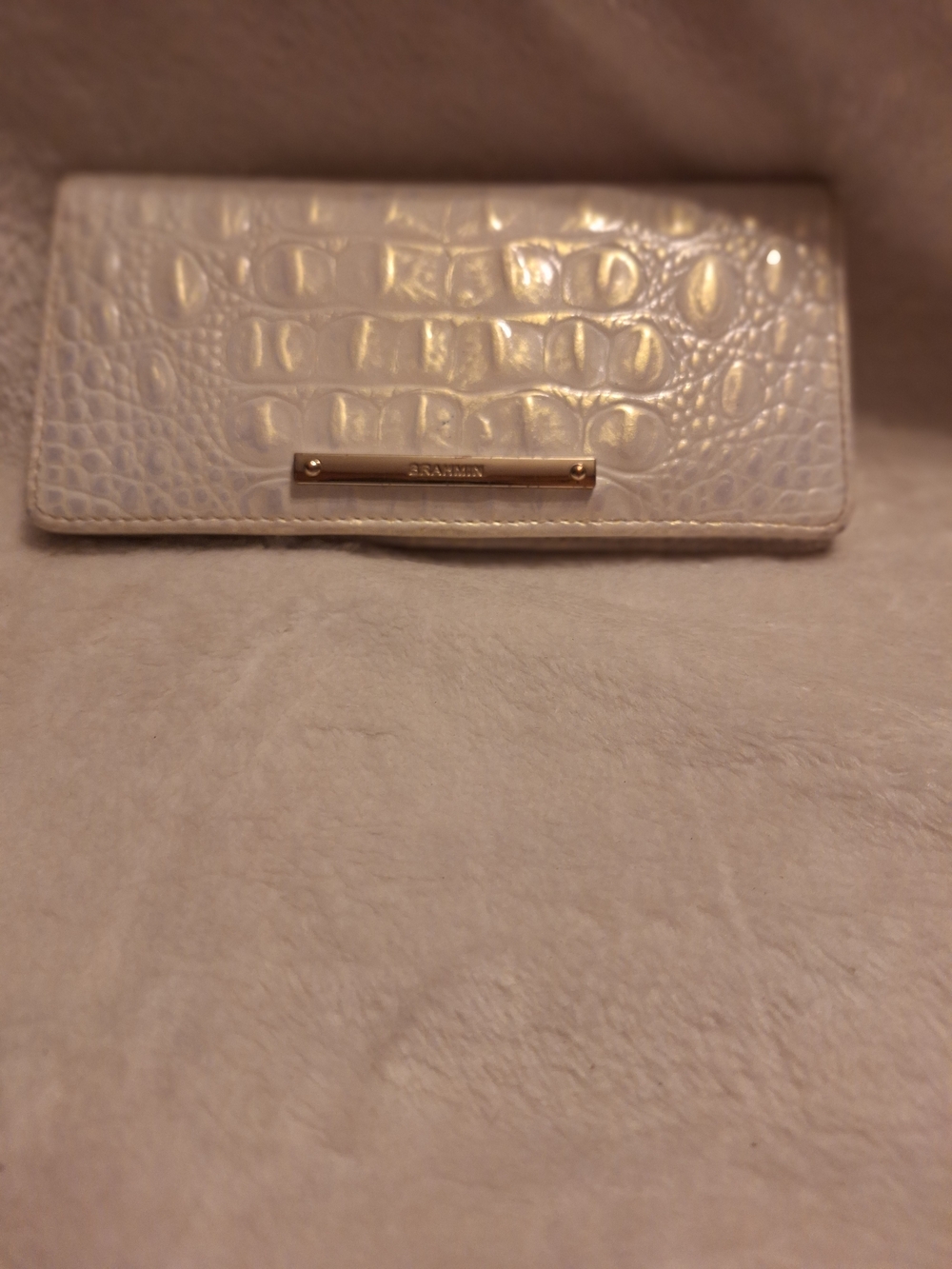 Brahmin Ady Daydream Wallet In Pearl White
